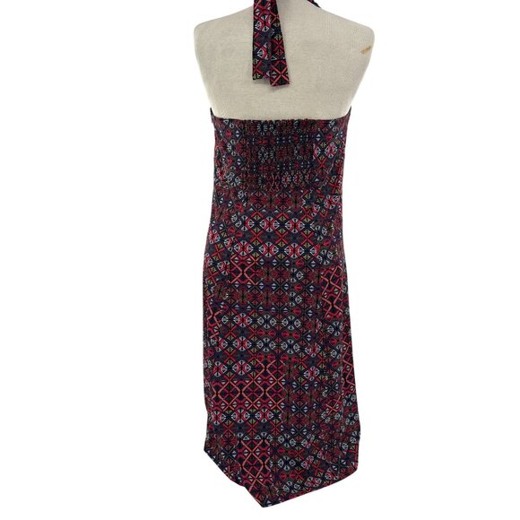 Krimson Klover women’s L‎ Sleeveless Halter Maxi Dress With Geometric Pattern - Picture 2 of 9